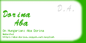 dorina aba business card